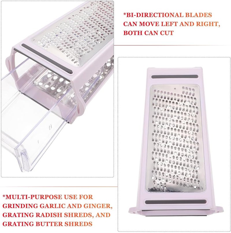 Stainless Steel Kitchen Grater For Vegetables Cheese Potato Slicer Shredder Multi Function - Image 3